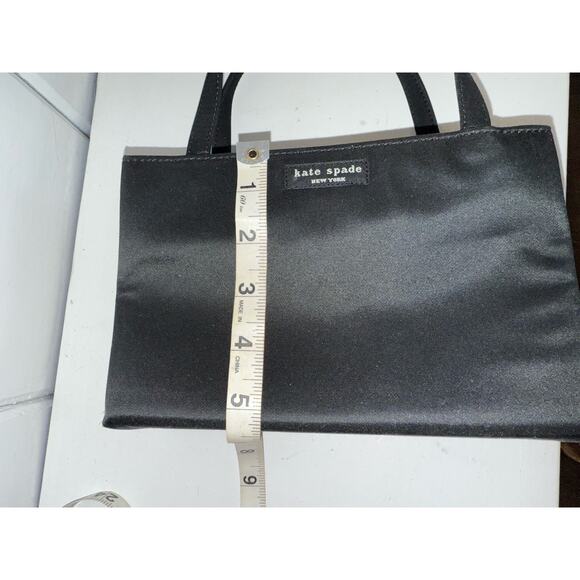 Kate Spade Vtg Black Satin Evening Bag Formal Chic Classic Preppy Wedding Iconic - Picture 8 of 11